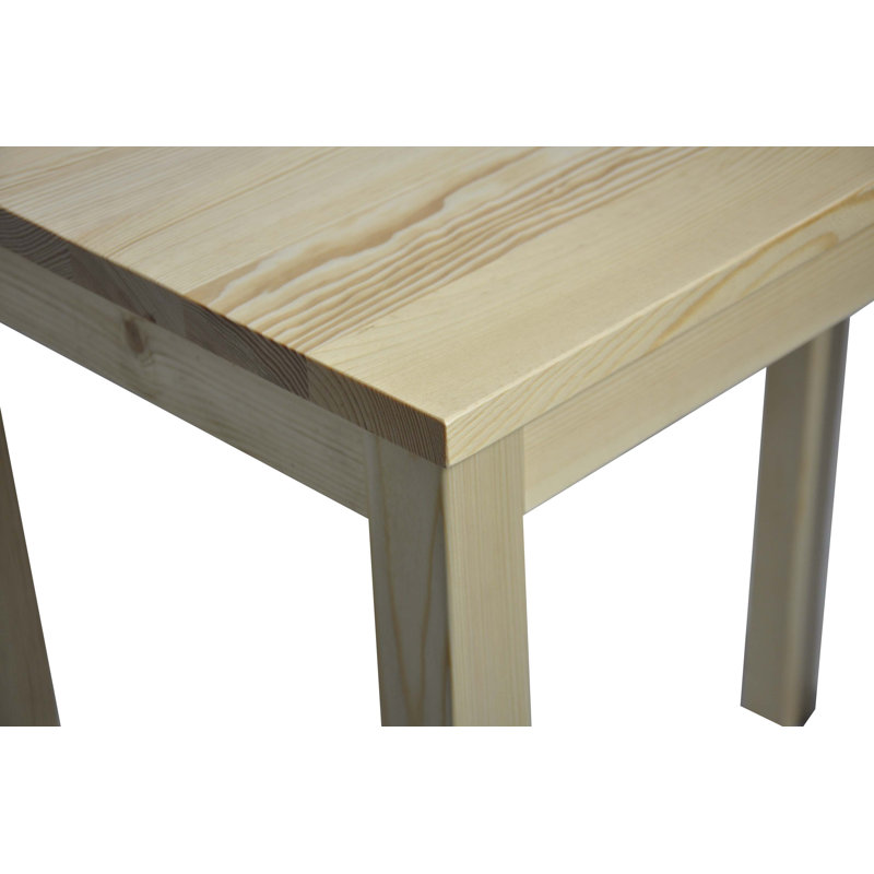 Brianne Pine Solid Wood Dining Table, 110cm H x 70cm W x 80cm L, Pine