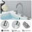 Vessel Sink Faucet 2-handle Bathroom Faucet with Drain Assembly-93528046