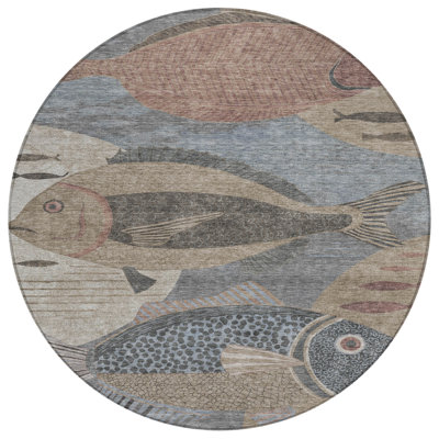 Machine Washable Indoor/Outdoor Chantille ACN2447 Coastal Rug