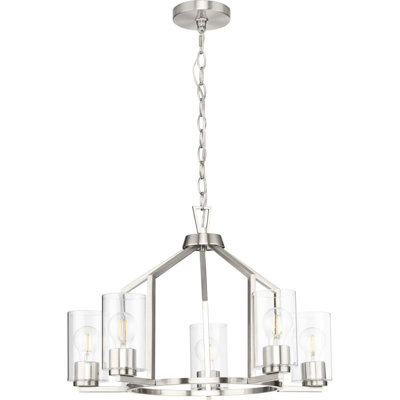 Lustre géométrique à 5 lumières