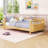 Wood Platform Bed with Rails-707953969-707953968