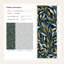 Papier peint feuilles, décoration murale moderne bleu marine-343961305