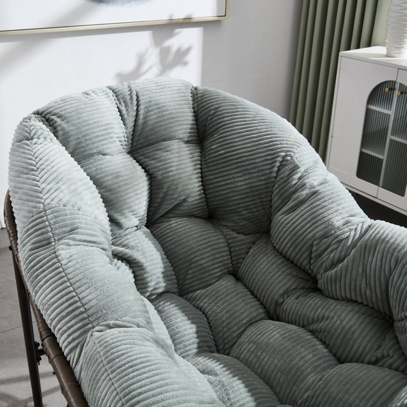 Chaise berçante d'extérieur en acier Alvan, Olive