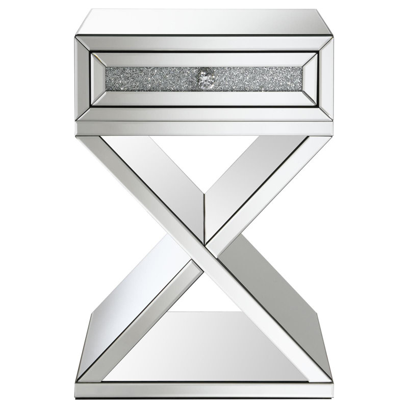 1-Drawer Accent Table Mirror