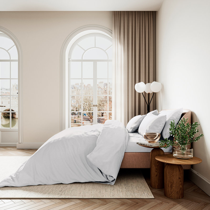 Bob 400 Thread Count Sateen Flat Sheet, Kingsize (5'), White