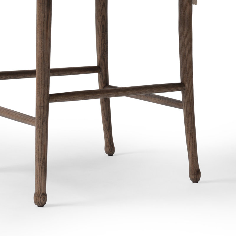 Fayth Stool with Cushion, Brown Frame, Counter Stool (25.5” Seat Height)”