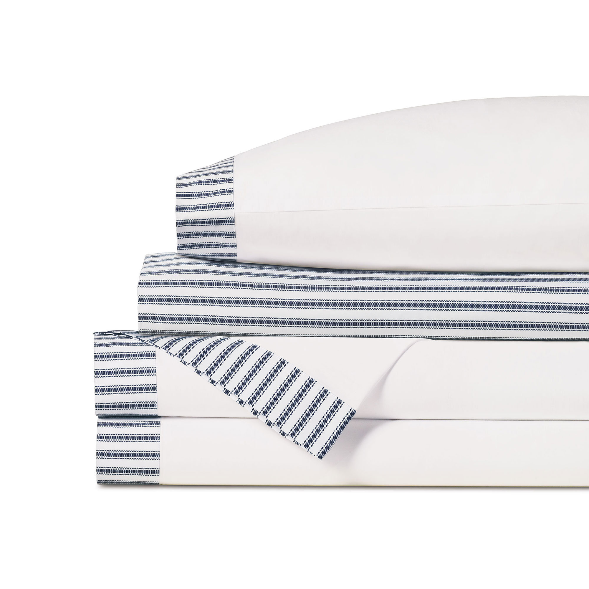 KING Eastern Accents Blass Ticking by Alexa Hampton Sheet Set | Perigold