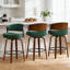 Tabouret de bar pivotant en bois cintré Mid-Century moderne-157508224-157508227