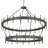 George 40 - Light Candle Style Wagon Wheel Chandelier