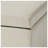 Rectangular Faux Leather Storage Ottoman with Solid Wood Legs in Ivory