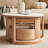 Log style rock plate end table