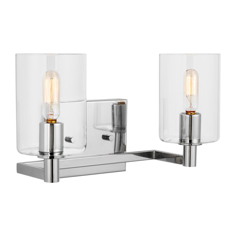 Éclairage pour salle de bain à intensité variable 2 lumières Haines, Chrome chrome