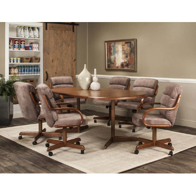 Extendable Double Pedestal Dining Set