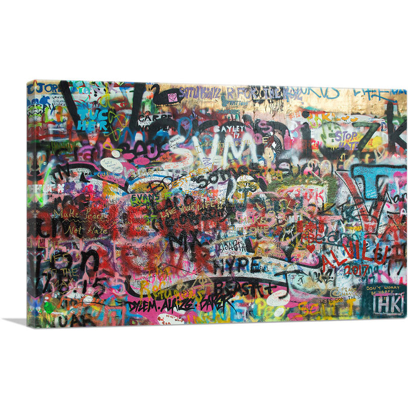" Graffiti Overload " Painting Print, 26" H x 40" W x 1.5" D