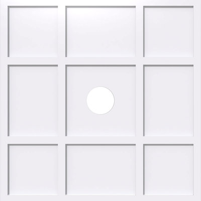 22"OD x 3"ID x 7 1/2"C x 1"P Rubik Architectural Grade PVC Contemporary Ceiling Medallion