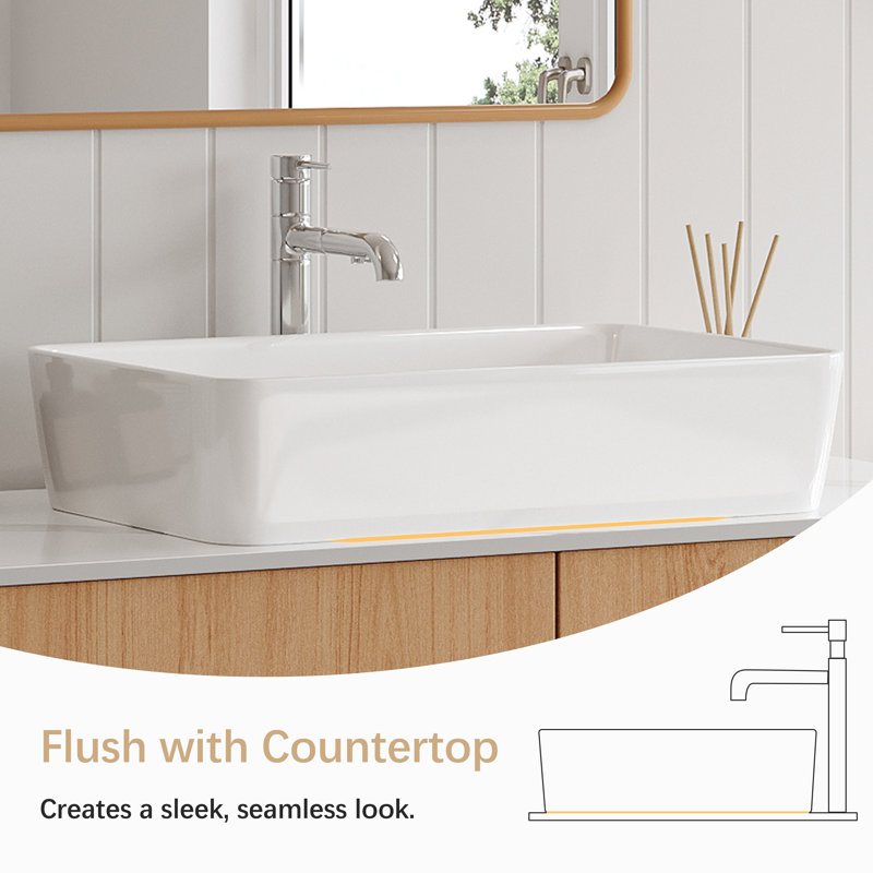 Meuble-lavabo sur pied simple 36 po avec lavabo en céramique, armoire de rangement au sol avec plateau en pierre frittée 36 po, 2 portes