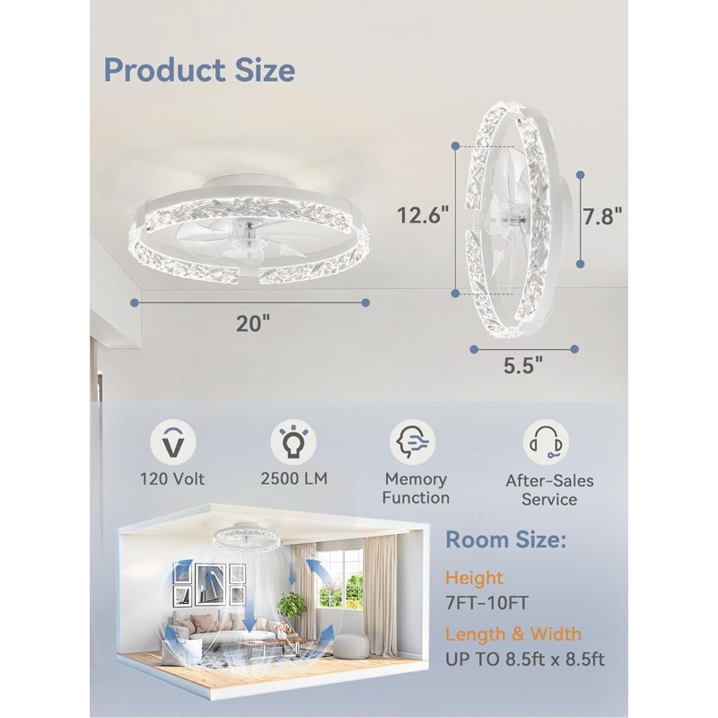 White Modern Ceiling Fan