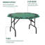 Ventura 8 Player Folding Games Poker Table Chip Cup Holder Steel Base Green