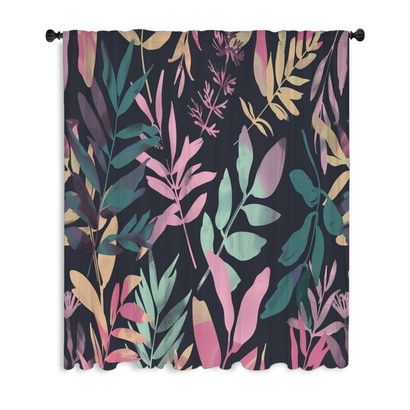 Rideau transparent en polyester Christlyn, L 50 po x L 84 po