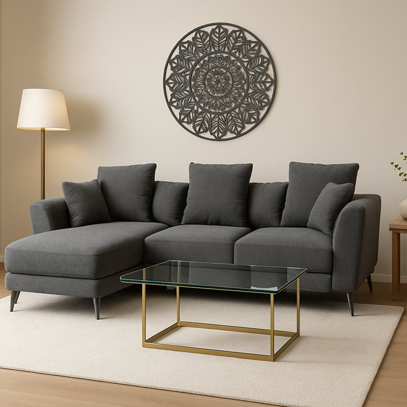 3 Seater Sofa Bed, Right Hand Facing, Grey