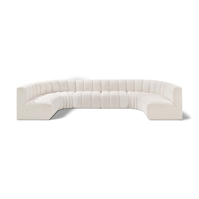 Kiriakos Upholstered Curved Sectional Reversible