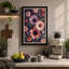 Coral Blooms in Darkness Botanical - Wrapped Canvas-1582707130-1582707131