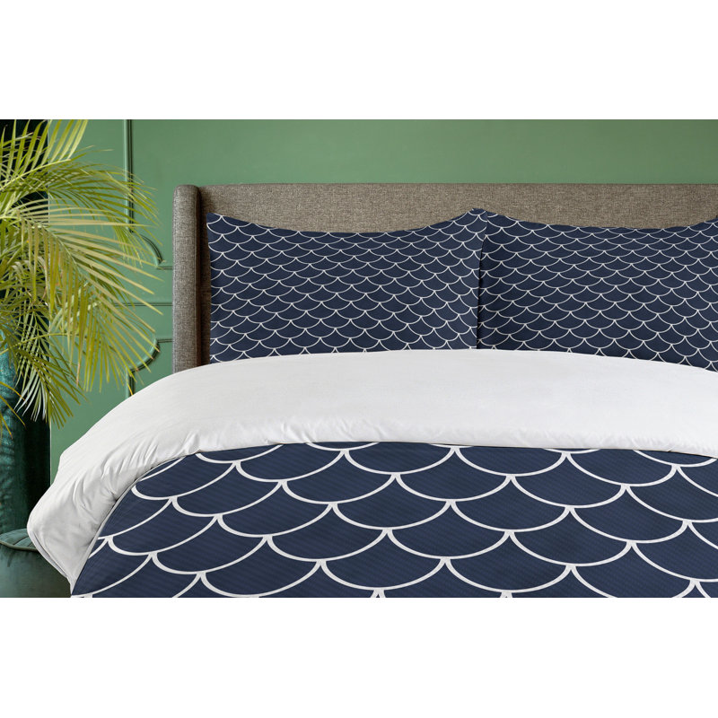 Indigo and White Twin Nautical Duvet Cover Set