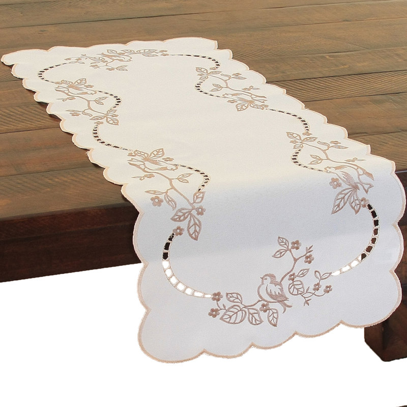 Woodland Embroidered Cutwork Mini Table Runner
