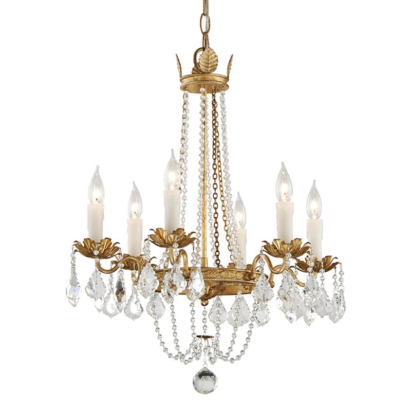 Lustre empire 6 lumières de style bougie Viola