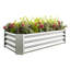 Jardinière surélevée en métal argenté de 421 pieds carrés pour légumes, fleurs et herbes aromatiques - Stable et durable pour la culture d'herbes aromatiques et de fleurs.