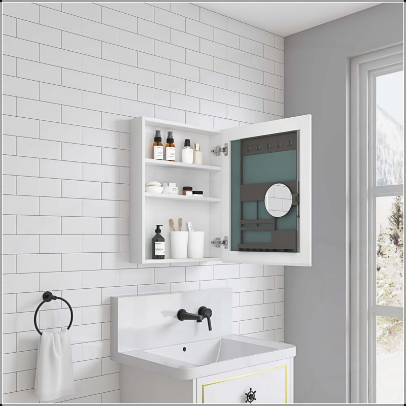 Armoire à pharmacie élégante et élégante sans cadre pour une salle de bain moderne, 26 po x 20 po