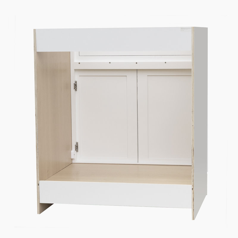 Base d'évier de cuisine blanche 33 "