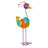 21"H Quirky Metal Rainbow Bird Decor, Animal Statue
