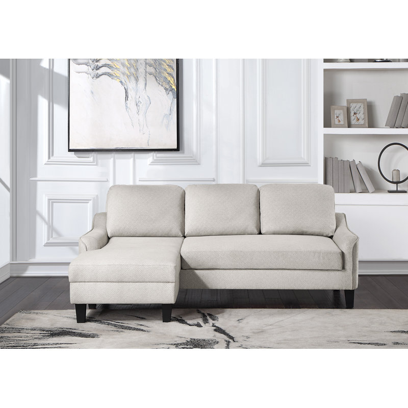 Abilash 83.75" Square Arm Sofa Bed, White 100% Polyester