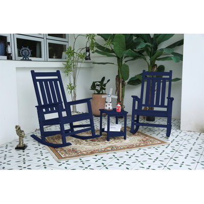 Ensemble de chaises berçantes toutes saisons avec table d'appoint