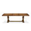 L'ensemble de table de salle à manger 7 pièces comprend une table de cuisine et 6 chaises de salle à manger en tissu de polyester beige avec dossier haut - finition noyer antique-240995810-260070353-260070317