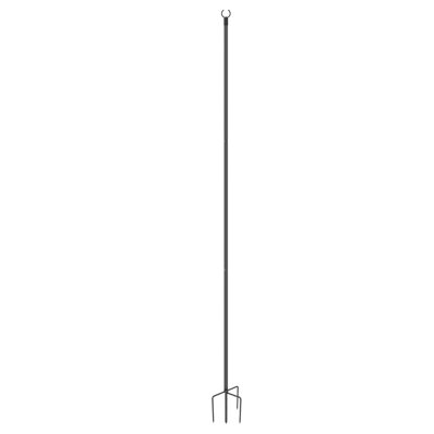  String Light Poles, 8' Steel Light Poles for Outside, 4 Pack