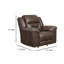 Fauteuil inclinable manuel berçant Aky, similicuir lisse-113768433