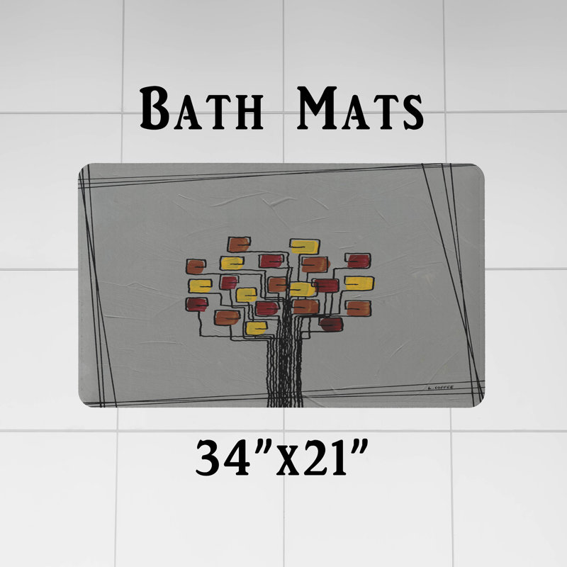Rideau de douche Sharin, H 72 po x l 70 po, Brun / gris