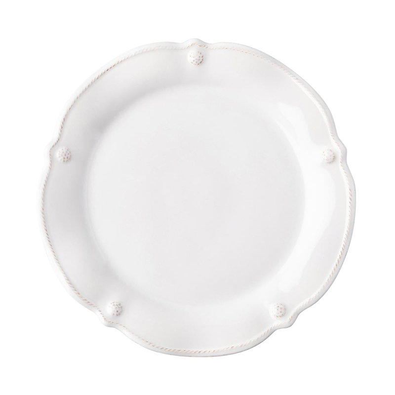Fluted Berry Whitewash Ceramic Dinnerware Set for 4