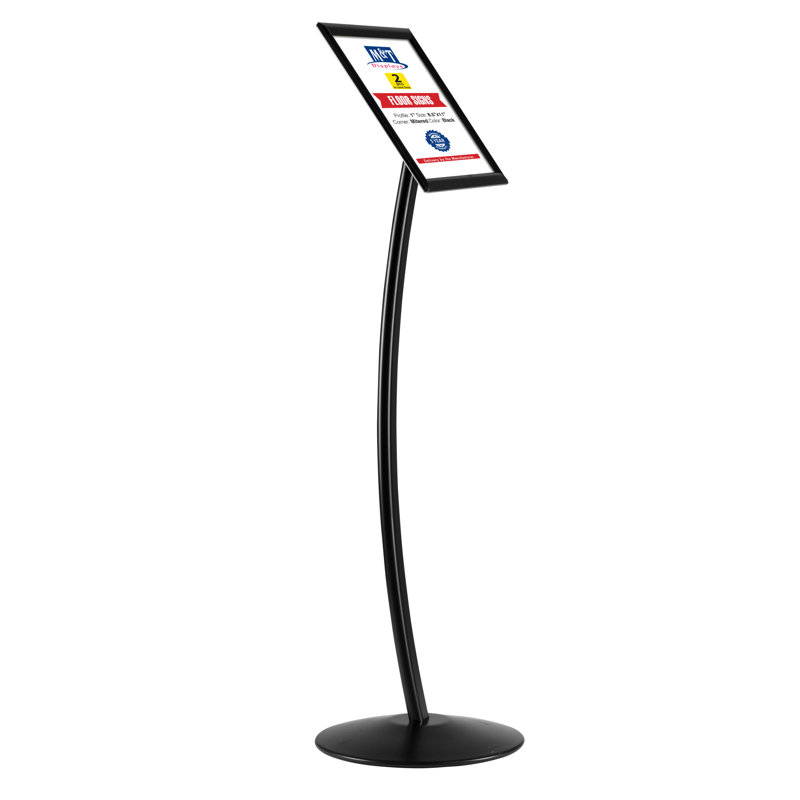 Pedestal Curved Sign Menu Holder