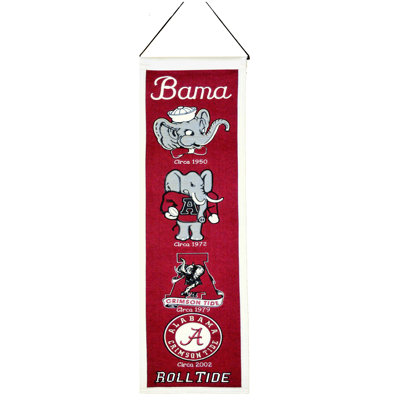 NCAA Double Sided 32'' H x 8'' W Wool Banner