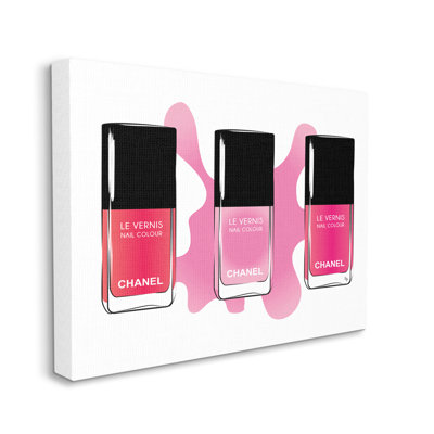 French French Rose Shades, vernis à ongles Splash XXL, art mural sur toile tendue par Martina Pavlova