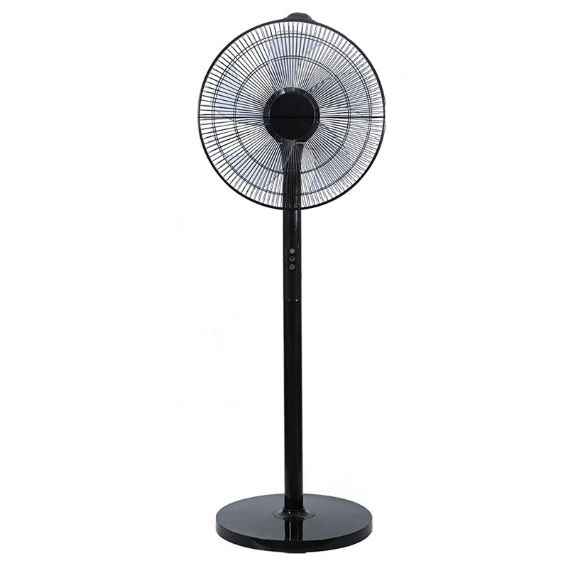 49.5 In. Oscillating Adjustable 12-Levels Speed Black Pedestal Fan With Remote Control And Timer