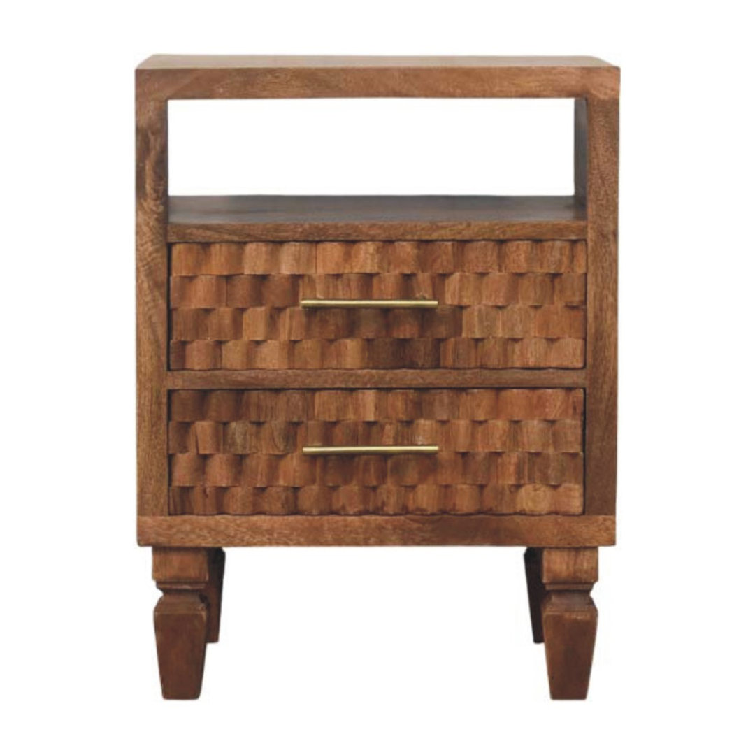 45cm W Solid Wood Bedside Table