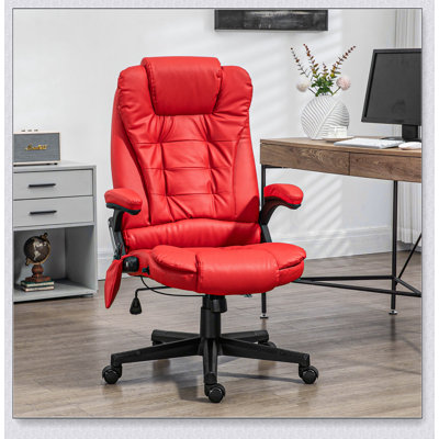 Fauteuil de direction ergonomique à haut dossier, fauteuil d'ordinateur en cuir PU avec repose-pieds rétractable, soutien lombaire, appui-tête et accoudoirs rembourrés, noir