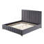 Grand lit gris foncé