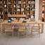 Table de conférence moderne à base cylindrique en bois massif-348925312