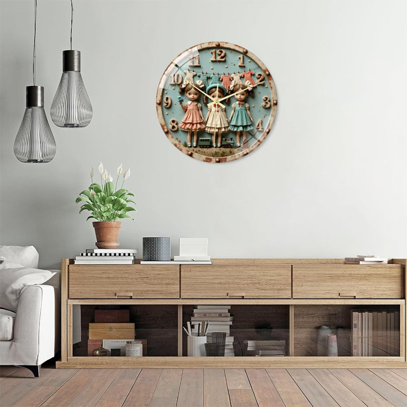 Horloge murale en verre 16 po