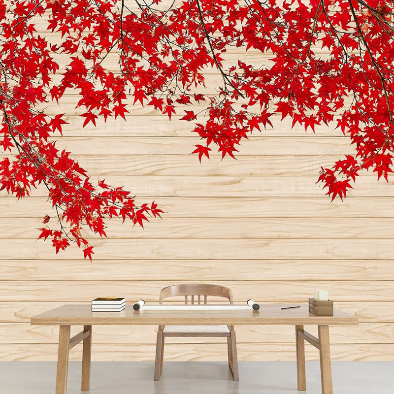 Murale fleurs de cerisier en fleurs, L 100 po x l 144 po